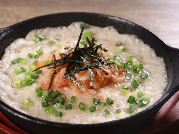 とろ～り熱々！桜えびの山芋焼き